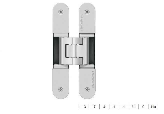 Paslėpiami vyriai TE340 3D 80kg