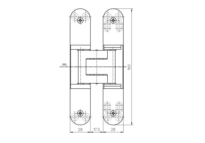 Paslėpiami vyriai TE340 3D 80kg - Image 2