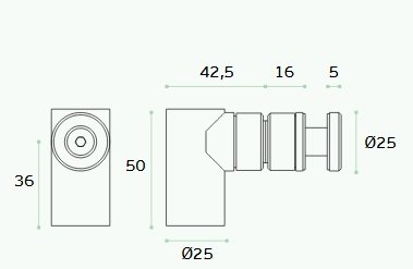 Magnetinė atramėlė stiklo durims JNF IN.13.187 - Image 2