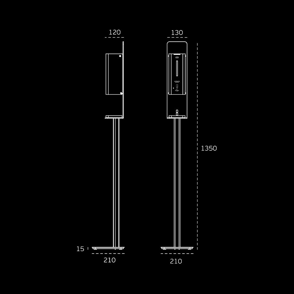 JNF Automatinis dezinfekcinio skysčio dozatorius IN.60.575.W Baltas - Image 3
