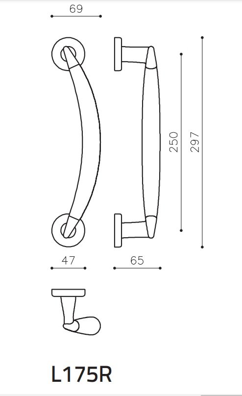 Patraukiama rankena OLIVARI Aster L175R - Image 3