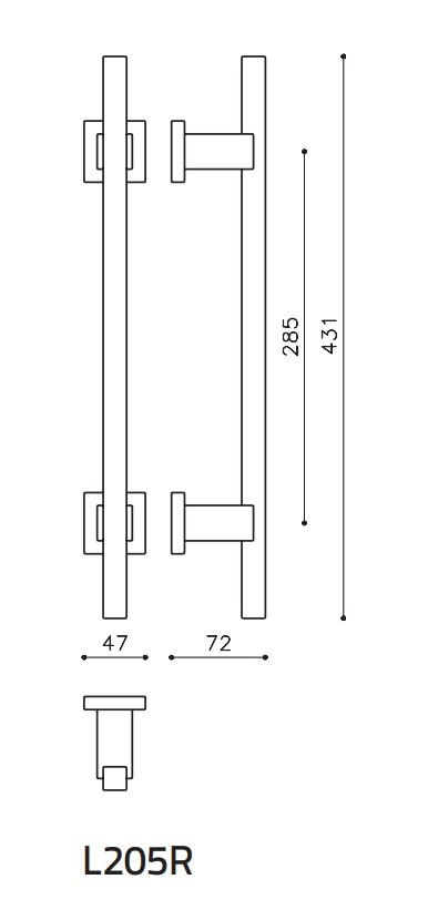 Patraukiama rankena OLIVARI Bios L205R - Image 7
