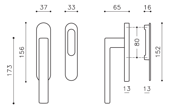 Terasinė rankena OLIVARI Planet Corto L113 - Image 7