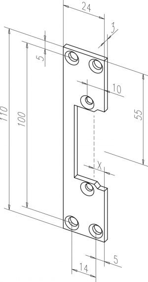 Staktos plokštelė Eff Eff 10740-01