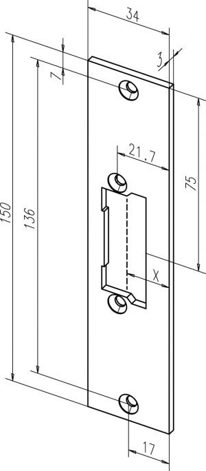 Staktos plokštelė Eff Eff  21C35-01