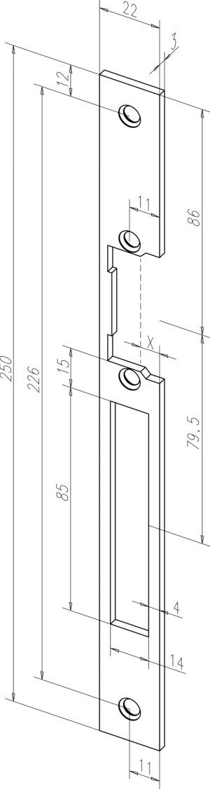 Staktos plokštelė Eff Eff 44540-01