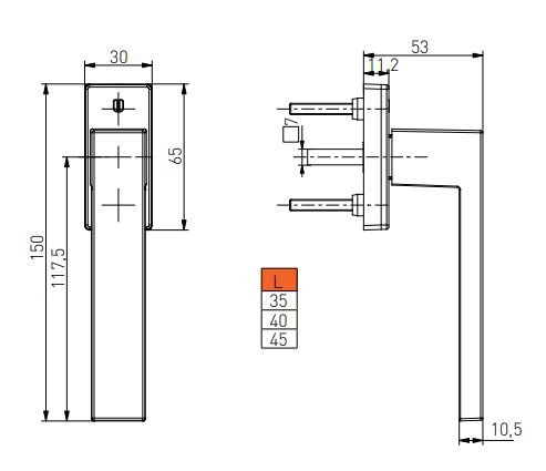 Lango rankena MEDOS Dublin DE LUXE - Image 3