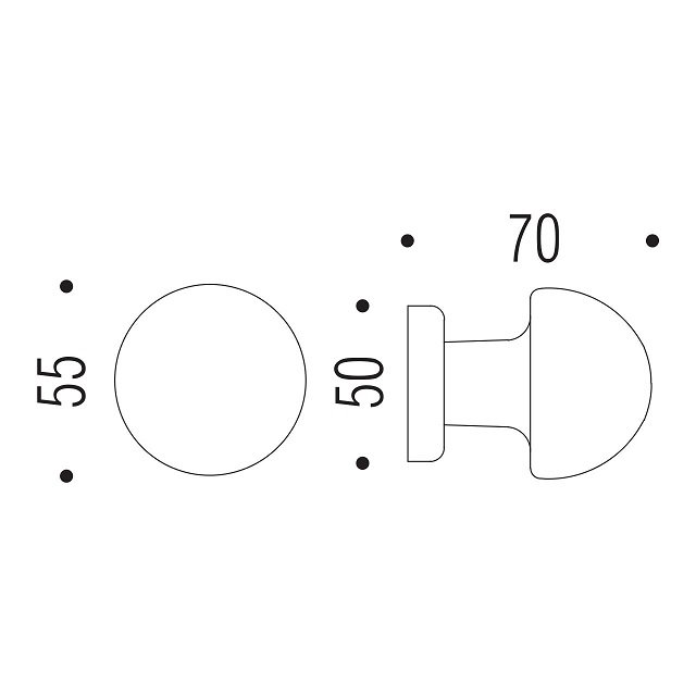 Fiksuota rankena COLOMBO Robot 55mm - Image 2