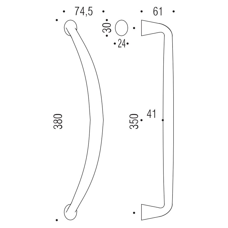 Patraukiama rankena COLOMBO Tender 350mm - Image 2
