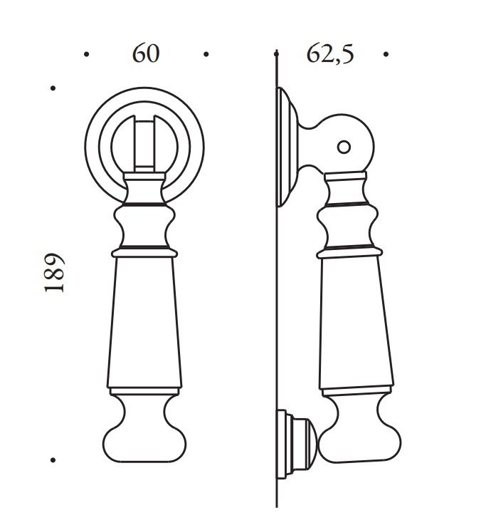 Durų belstukas COLOMBO Antologhia Ottocento KOT 115 - Image 2