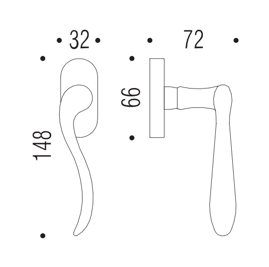 Lango rankena COLOMBO Heidi CD32 - Image 3