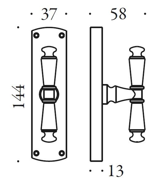 Lango rankena COLOMBO Antologhia Ottocento KOT12 - Image 4