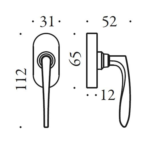 Lango rankena COLOMBO Antologhia Firenze KOT22 DK/SM - Image 2