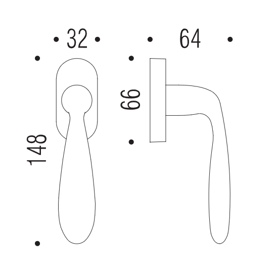Lango rankena COLOMBO Lara CB72 - Image 3