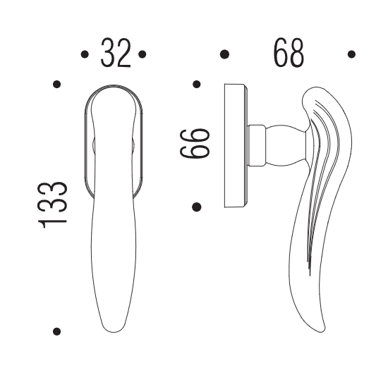 Lango rankena COLOMBO Piuma AR12 - Image 3