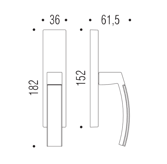Lango rankena COLOMBO Trama LC72 - Image 4
